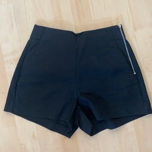 Black high waisted shorts